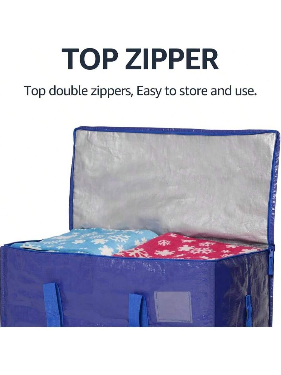 TOP ZIPPER  
Top double zippers, Easy to store and use.