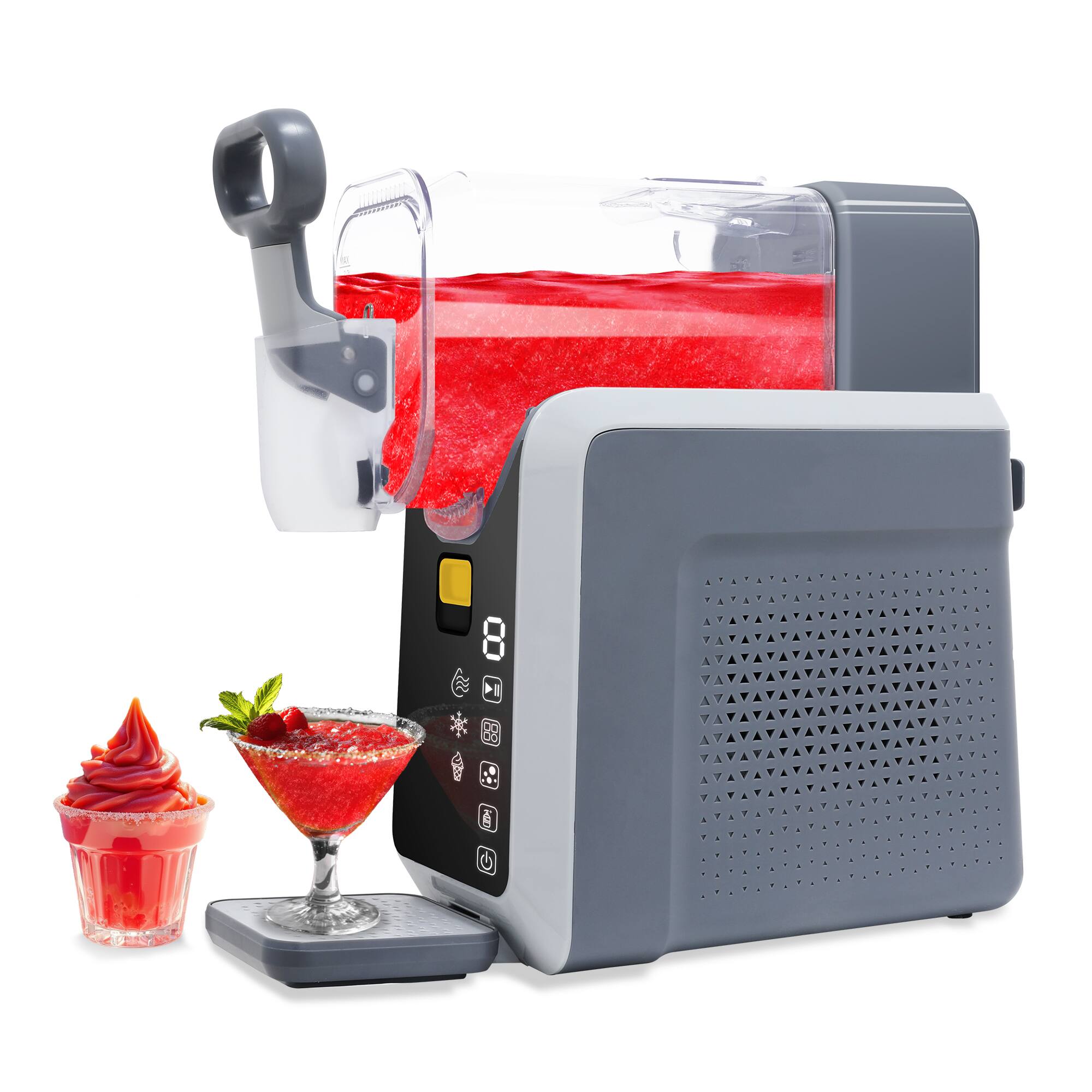 Front. Dexmalle - Dexmalle-Professional Frozen Drink Maker withLED Display, Programs for Frozen Margaritas, lce Cream-Black - Black.