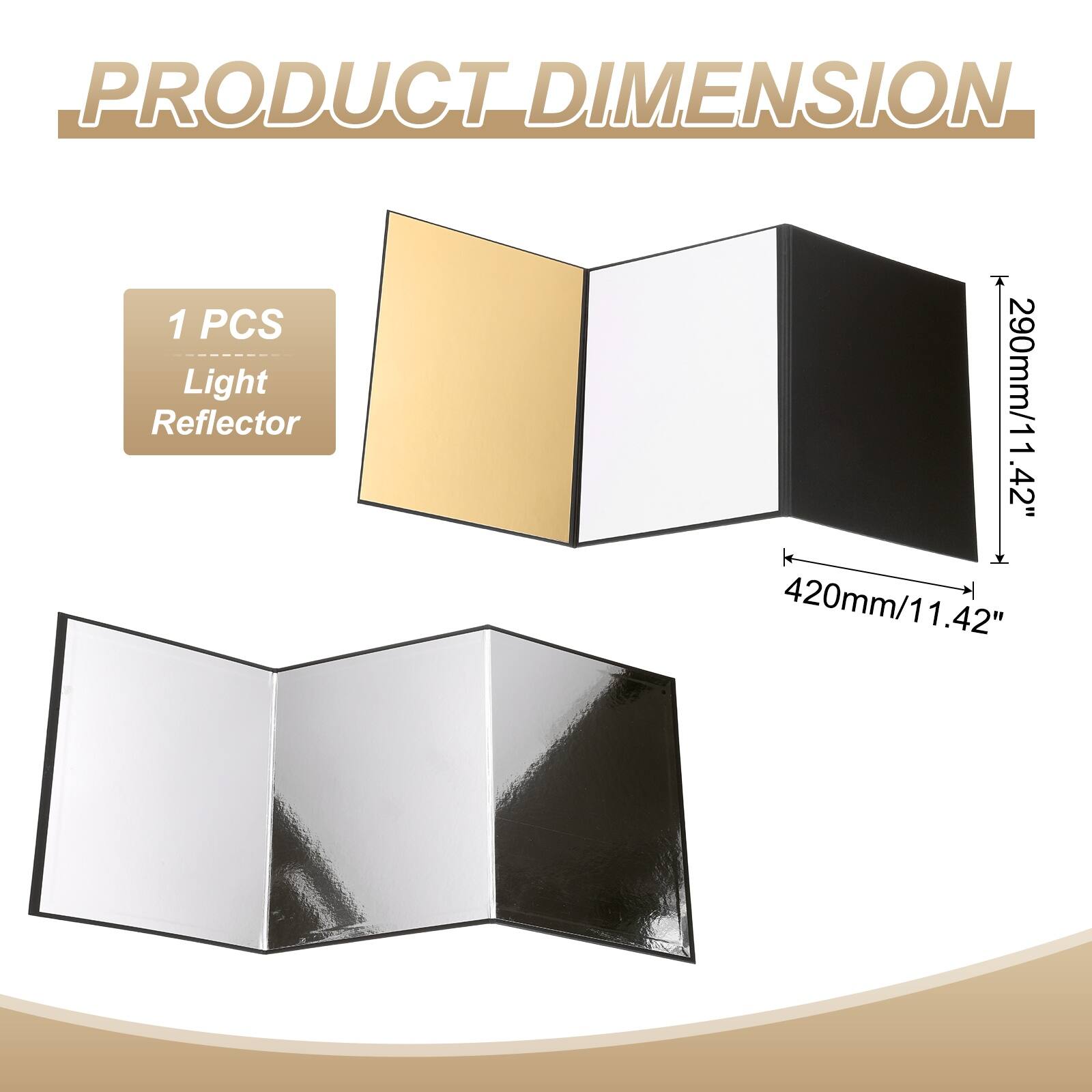 PRODUCT DIMENSION

1 PCS Light Reflector

290mm/11.42"

420mm/11.42"