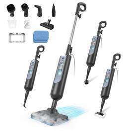INSE - Steam Mop For Deep Cleaning , Lightweight Spin Mop with 2 Steam Level, Handheld Steam Cleaner Machine For Home - Black