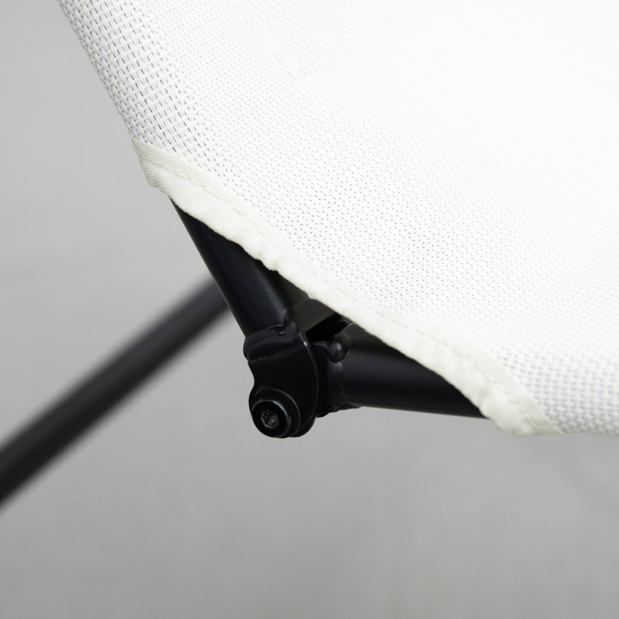 Alt View 2. Outsunny - Garden Rocking Chair, Outdoor Indoor Sling Fabric Rocker for Patio, Balcony, Porch, Cream White - Cream White.