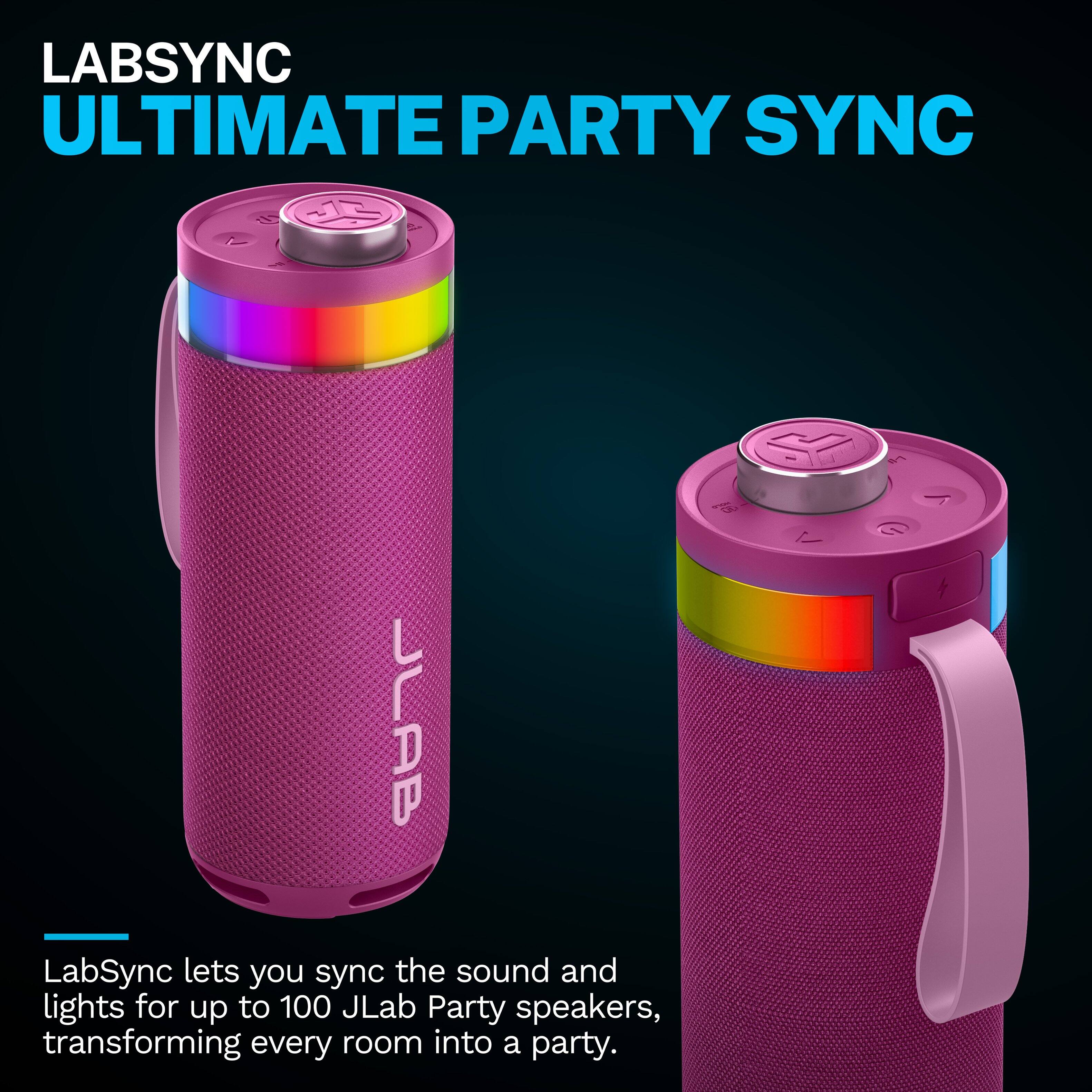 LABSYNC ULTIMATE PARTY SYNC

JLAB LabSync lets you sync the sound and lights for up to 100 JLab Party speakers, transforming every room into a party.