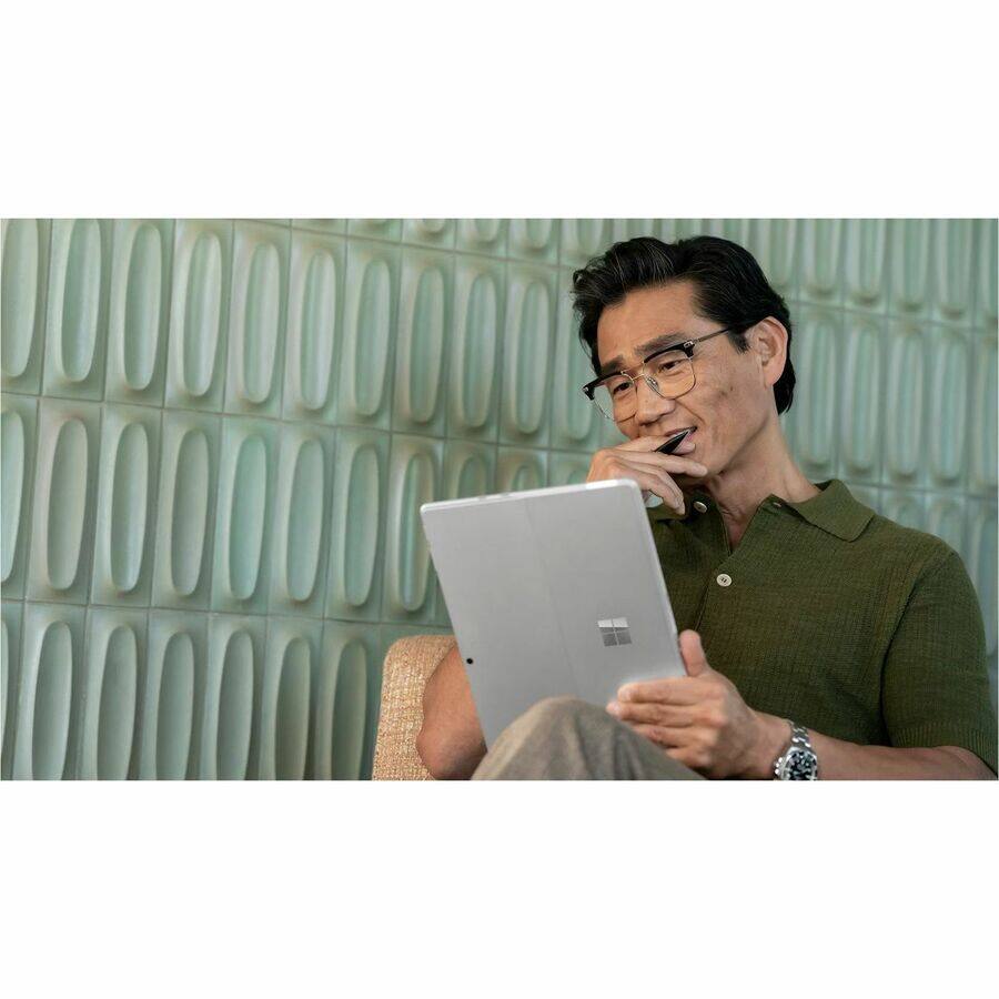 Alt View 8. Microsoft - Microsoft Surface Pro 10 Tablet - 13" - vPro Technology - 16 GB - 1 TB SSD - Windows 11 - Platinum - Core Ultra 7 - Gray.