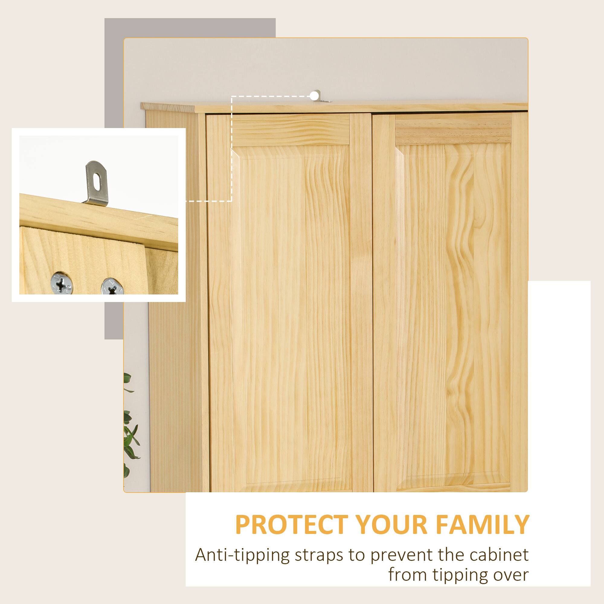 PROTECT YOUR FAMILY
Anti-tipping straps to prevent the cabinet from tipping over
