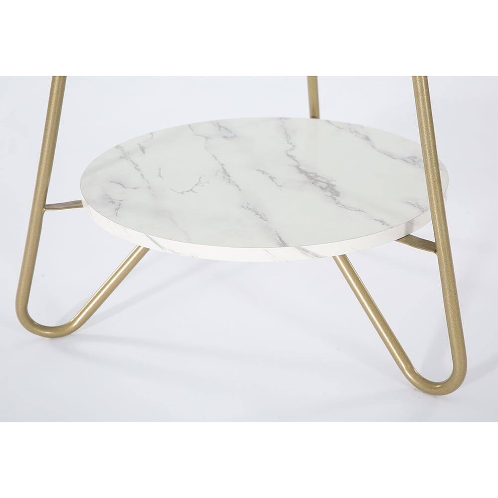 Angle. Kadyn - Kadyn End Table, Side Table Slim Chair Side Table, No Assembly Required, Bedside Table for Living Room Bedroom - White.