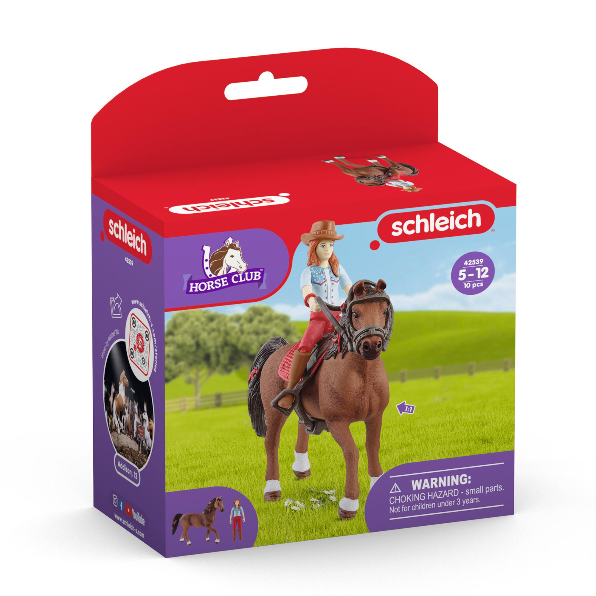 - schleich Horse Club I Vi I V   8 OO.- S Pa rerI schleich 42539 5-12 - 10 PCS P3 Wen i www.schleich.com halide WARNING: small parts. CHOKING HAZARD - children under 3 years. Not for