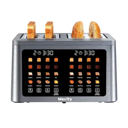 FORM
20:30
WHITE
PASTRY
GRAIN
GF.
BAGEL
WAFFLE
MUFFIN
SWEET
DEFROST
REHEAT
WARM
CANCEL
START 3S FOR OFF
Mecity