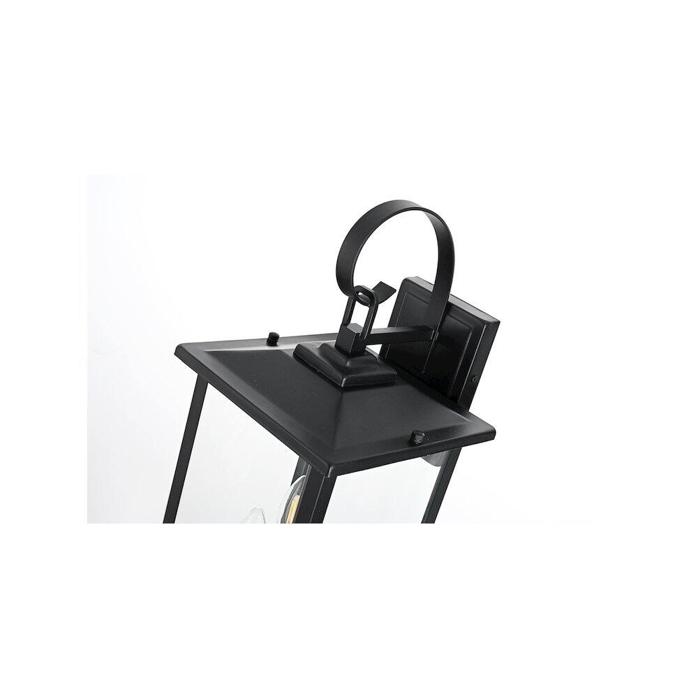Alt View 4. Elegant Lighting - Carisle 7 inch Outdoor Pendant in Black - Black.