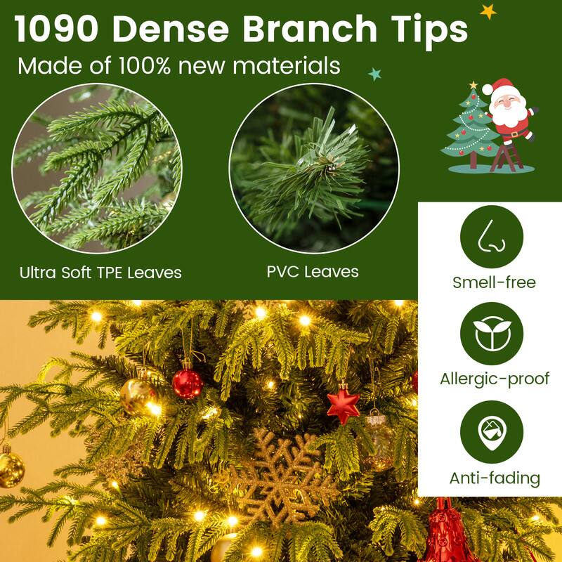 1090 Dense Branch Tips  
Made of 100% new materials  

Ultra Soft TPE Leaves  
PVC Leaves  

Smell-free  
Allergic-proof  
Anti-fading