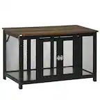 Front. Pawhut - Furniture Style Dog Crate with Openable Top, End Table, Puppy Crate, Small Dogs Indoor, Spacious, Kennel.