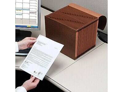 Alt View 1. Smead -  TUFF 30% Recycled Reinforced Redrope Accordion File, NumericalIndex, 31 Pocket, Legal, Brown, Each  - Brown.