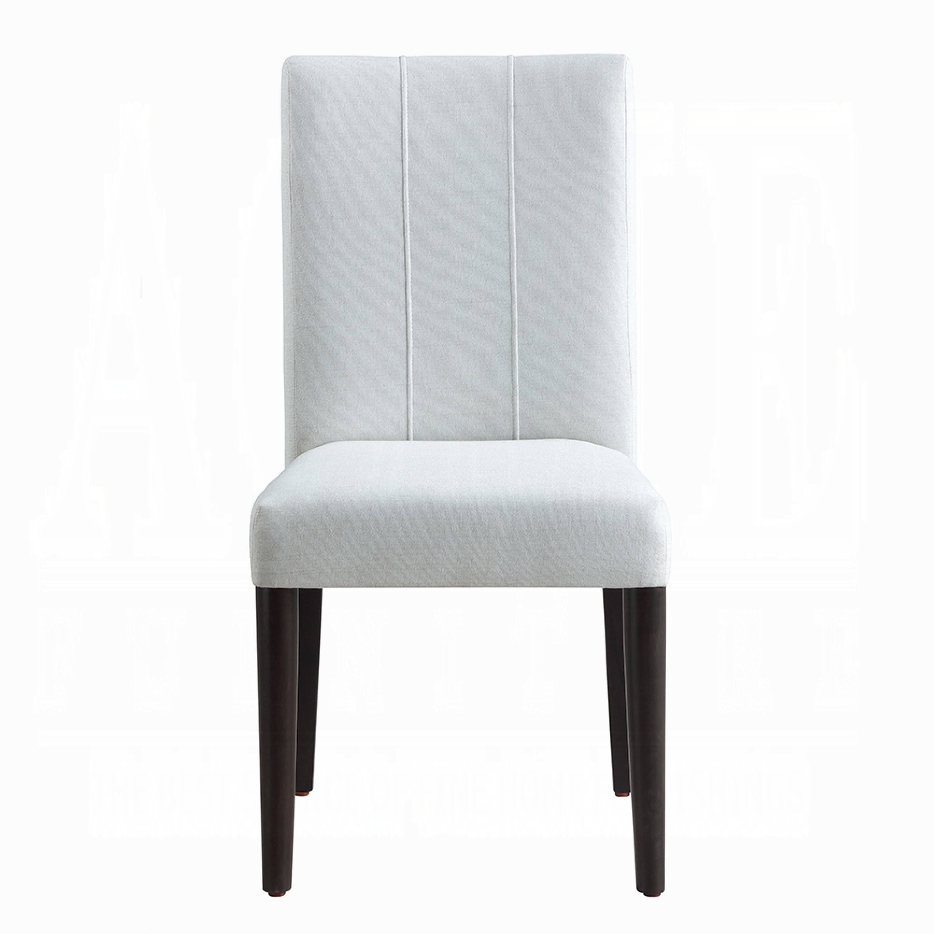 Alt View 1. Manhattan Lane - Aren Side Dining Chair Set of 2, Plush Foam Gray Fabric - White, Black.