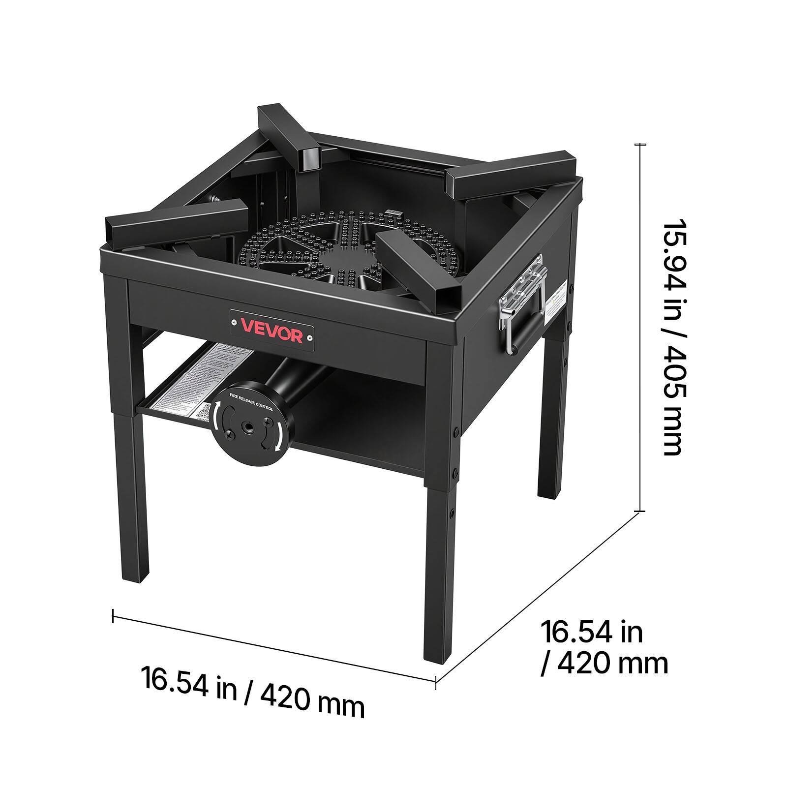 VEVOR - 15.94 in / 405 mm  
16.54 in / 420 mm  
16.54 in / 420 mm