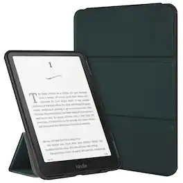 Dteck - For Amazon Kindle Paperwhite (2024)/Kindle Colorsoft Signature Edition Magnetic Closure Kickstand Case Auto Sleep/Wake - Darkgreen