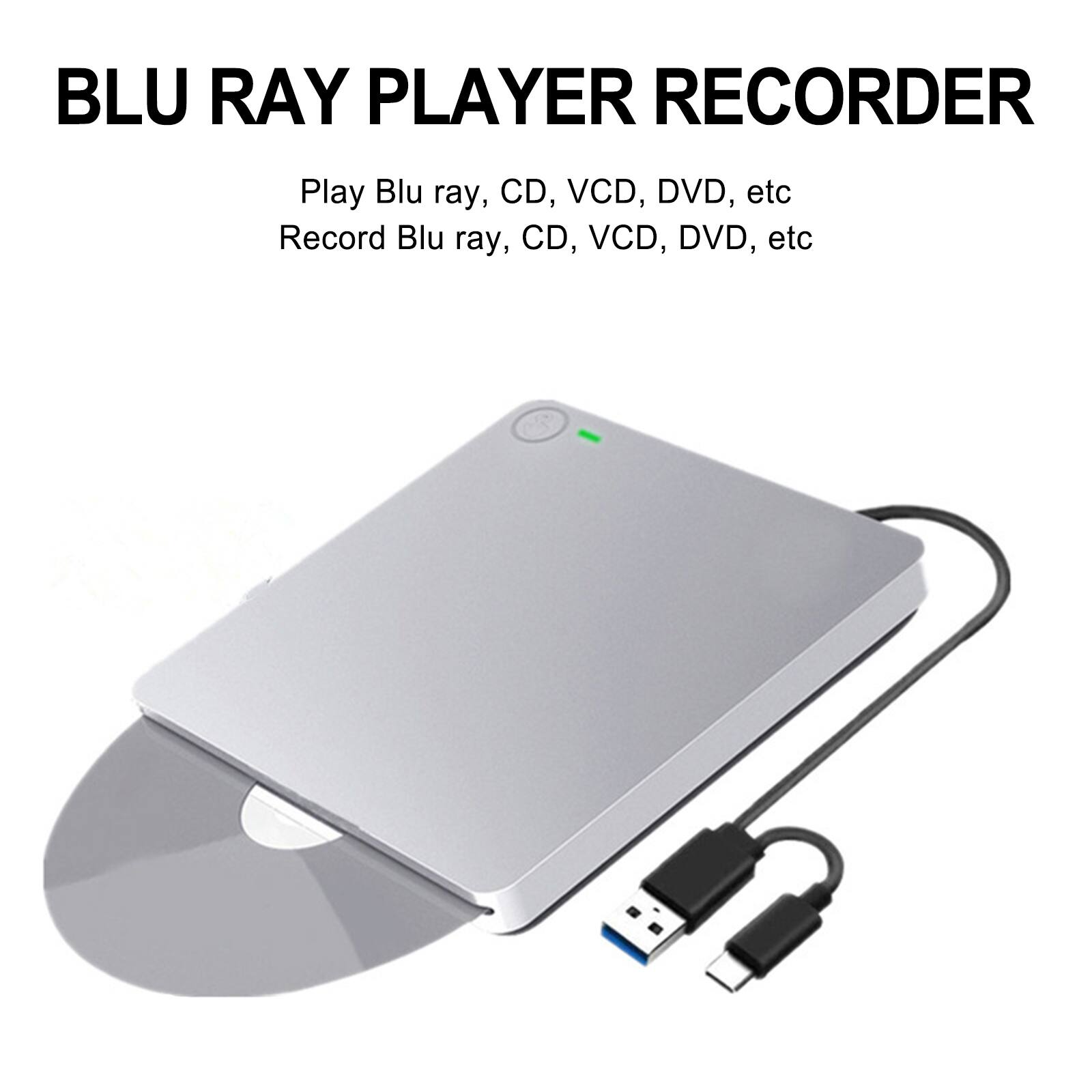 BLU RAY PLAYER RECORDER

Play Blu ray, CD, VCD, DVD, etc  
Record Blu ray, CD, VCD, DVD, etc