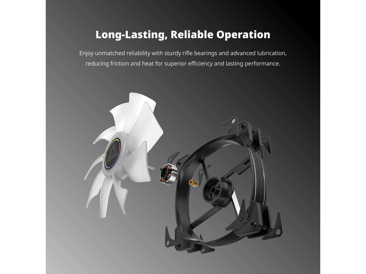 Long-Lasting, Reliable Operation

Enjoy unmatched reliability with sturdy rifle bearings and advanced lubrication, reducing friction and heat for superior efficiency and lasting performance.