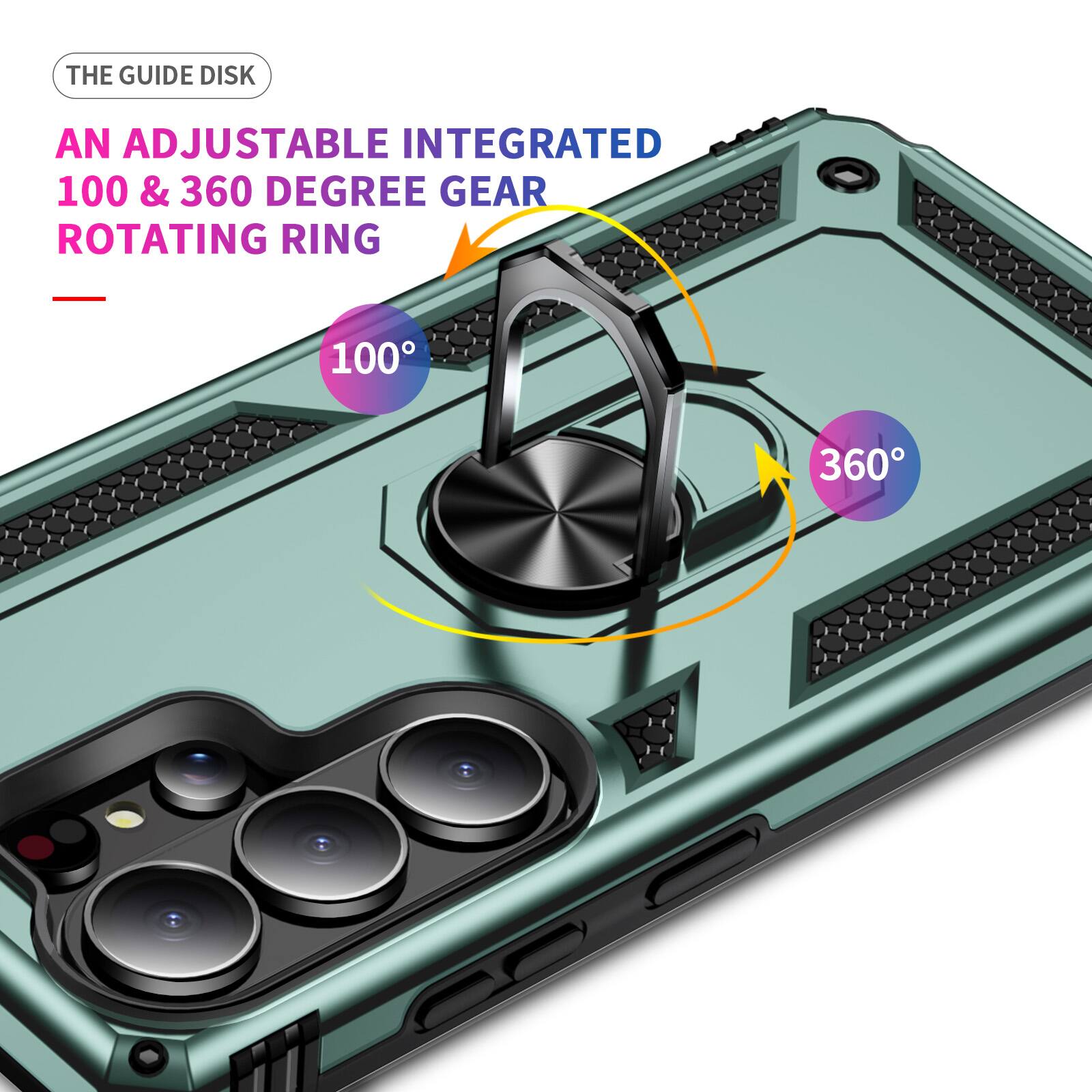 THE GUIDE DISK  
AN ADJUSTABLE INTEGRATED 100 & 360 DEGREE GEAR ROTATING RING  
100°  
360°