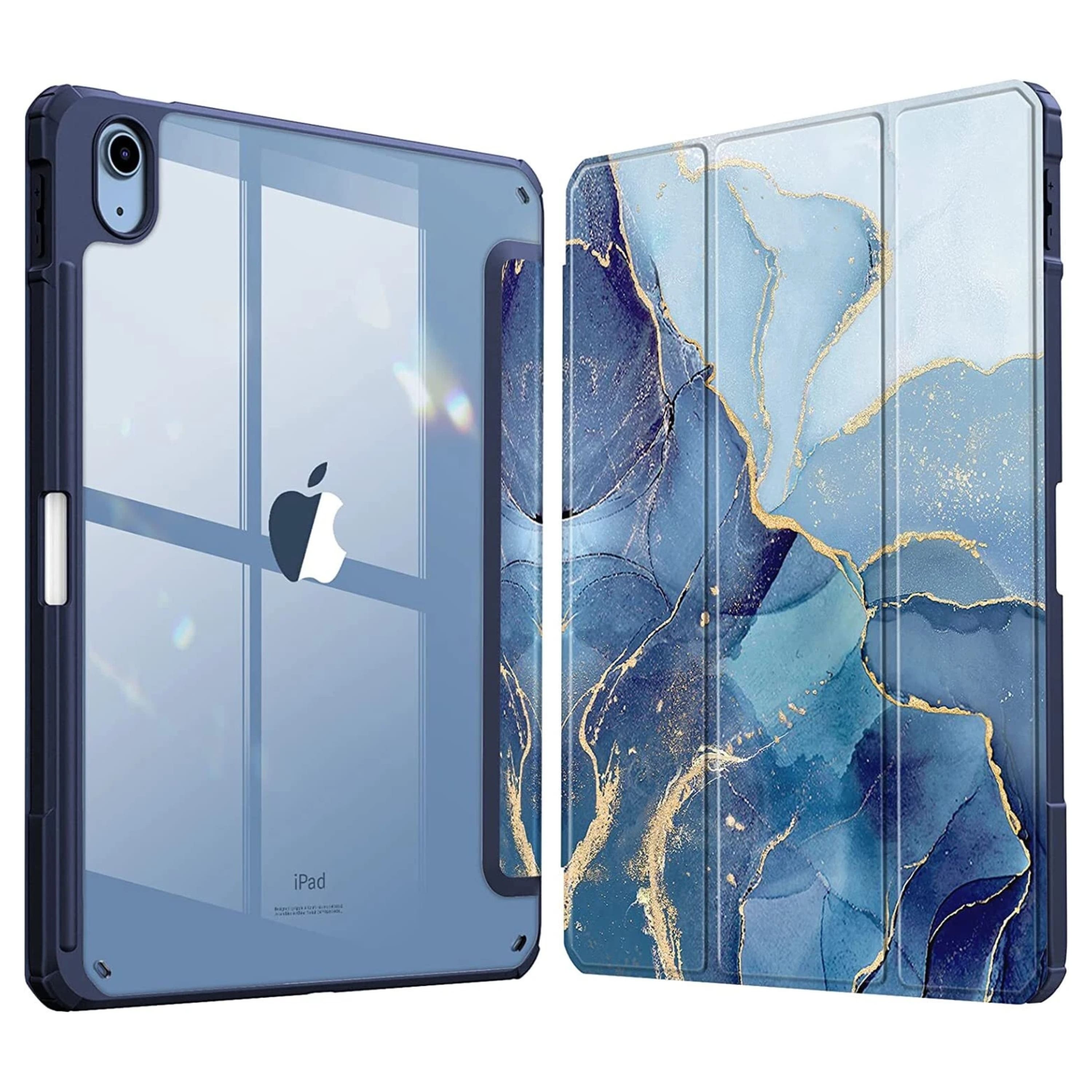 Front. Kitcheniva - Protective Clear Case For iPad (A16) 11th 11” 2025/iPad 10th 2022 Shockproof Cover 10.9” Ocean Marble - Ocean Marble.