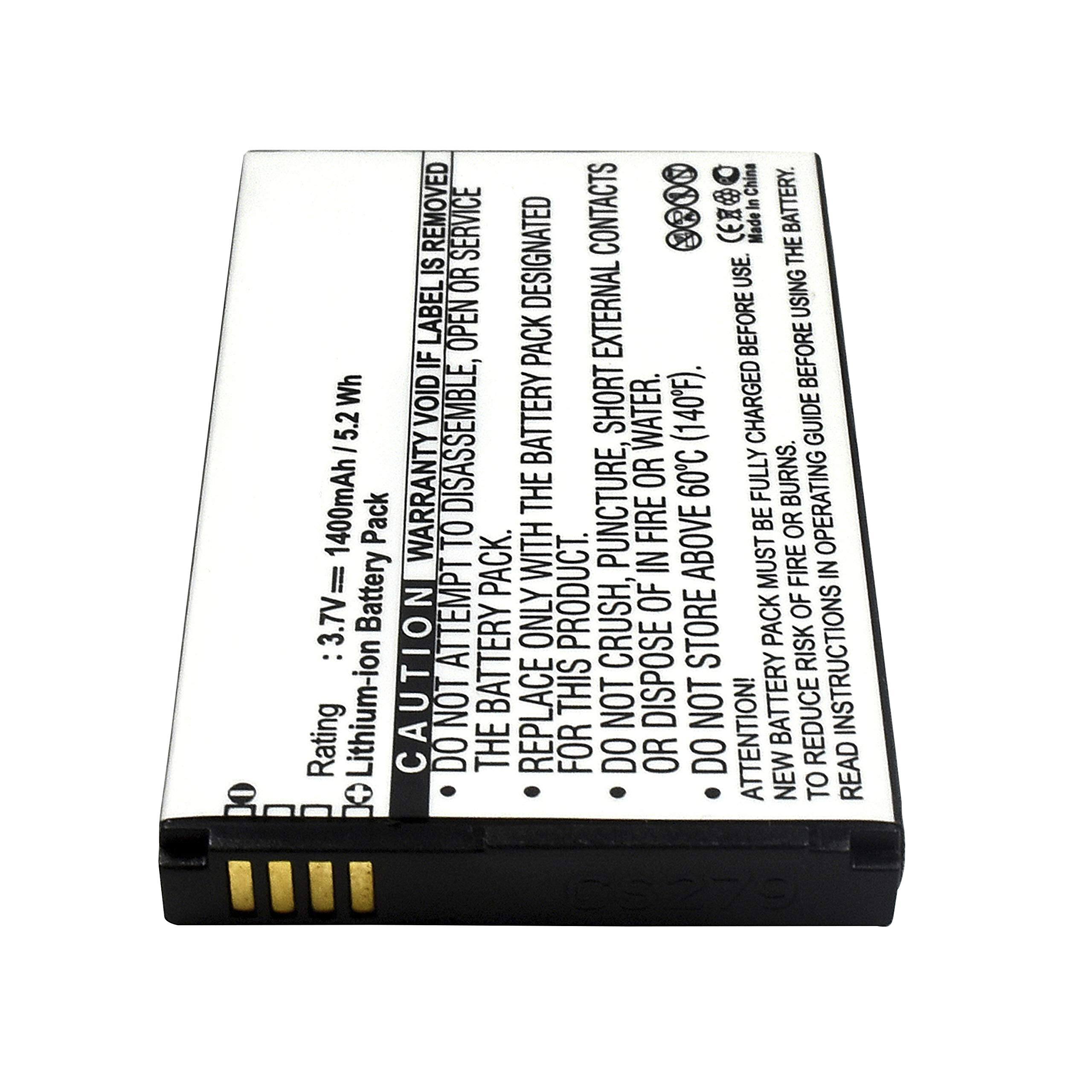 3.7V = 1400mAh / 5.2Wh  
Lithium-ion Battery Pack  

Rating: 3.7V = 1400mAh / 5.2Wh  

CAUTION:  
- DO NOT ATTEMPT TO DISASSEMBLE, REPLACE, OR MODIFY THE BATTERY PACK.  
- THE BATTERY PACK IS DESIGNED TO BE USED ONLY WITH THE PRODUCT IT WAS DESIGNED FOR.  
- DO NOT SHORT CIRCUIT, FIRE, OR EXPOSE TO WATER.  
- DO NOT STORE ABOVE 60°C (140°F) OR BELOW -20°C (-4°F).  
- DO NOT CRUSH, PUNCTURE, OR DISPOSE OF IN FIRE.  
- READ INSTRUCTIONS BEFORE USE.  

ATTENTION!  
- DO NOT STORE IN HIGH TEMPERATURE OR EXTERNAL CONTACTS.  
- NEW BATTERY PACK MUST BE FULLY CHARGED BEFORE USE.  
- READ INSTRUCTIONS INSTRUCTIONS INSTRUCTIONS INSTRUCTIONS INSTRUCTIONS INSTRUCTIONS INSTRUCTIONS INSTRUCTIONS INSTRUCTIONS INSTRUCTIONS INSTRUCTIONS INSTRUCTIONS INSTRUCTIONS INSTRUCTIONS INSTRUCTIONS INSTRUCTIONS INSTRUCTIONS INSTRUCTIONS INSTRUCTIONS INSTRUCTIONS INSTRUCTIONS INSTRUCTIONS INSTRUCTIONS INSTRUCTIONS INSTRUCTIONS INSTRUCTIONS INSTRUCTIONS IN
