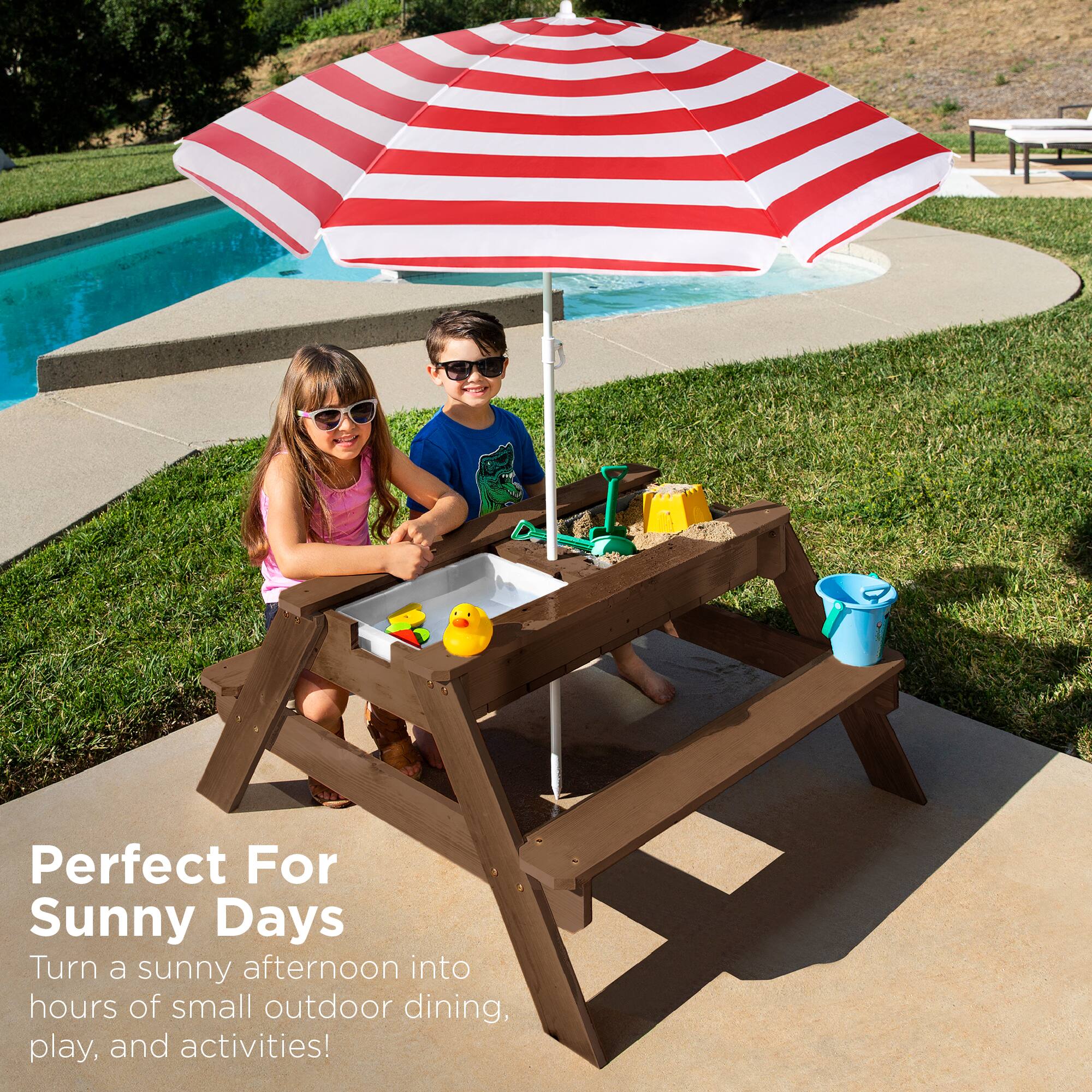 Perfect For Sunny Days  
Turn a sunny afternoon into hours of small outdoor dining, play, and activities!