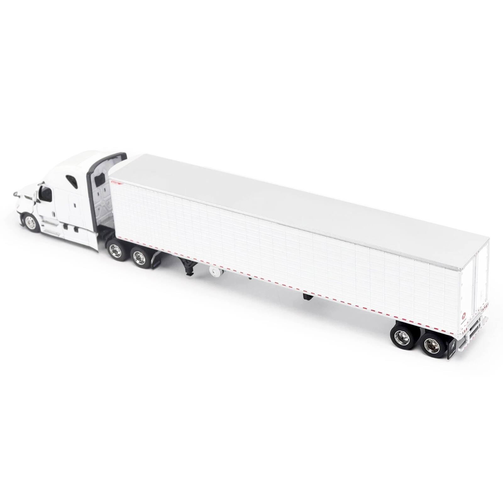 Alt View 3. Diecast Masters - 2025 Freightliner Cascadia Gen-5 Tractor w/Sleeper & Refrigerated Trailer Winter White 1/64 Model by Diecast Masters.