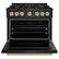 Alt View 1. ZLINE - Autograph 36" Classic Black Stainless Gas Range w/ 6 Burners & Gold Accents (CGRBZ-36-G) - Black Stainless Steel.