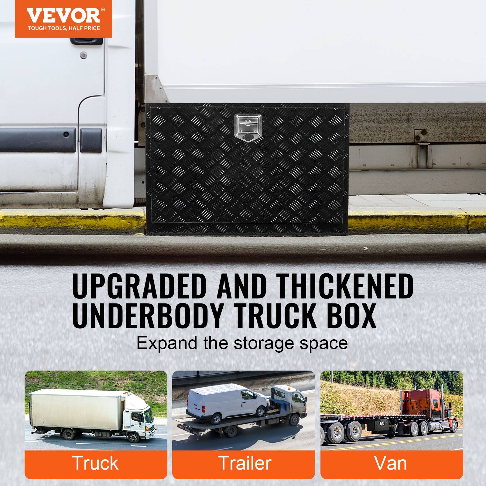 VEVOR TOUGH TOOLS, HALF PRICE UPGRADED AND THICKENED UNDERBODY TRUCK BOX Expand the storage space Truck Trailer Van