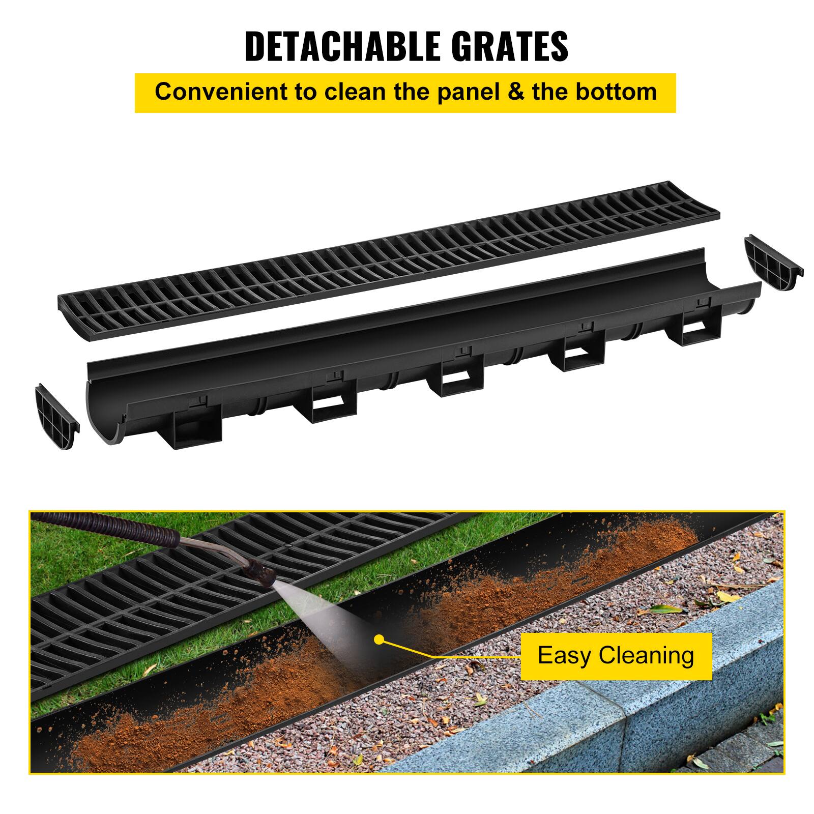 DETACHABLE GRATES  
Convenient to clean the panel & the bottom  

Easy Cleaning