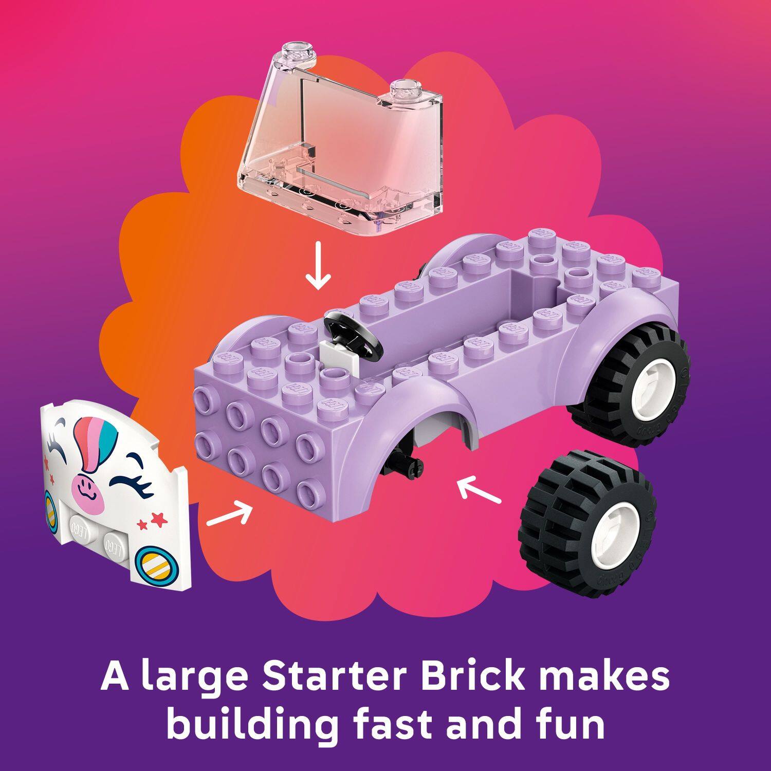 A large Starter Brick makes building fast and fun