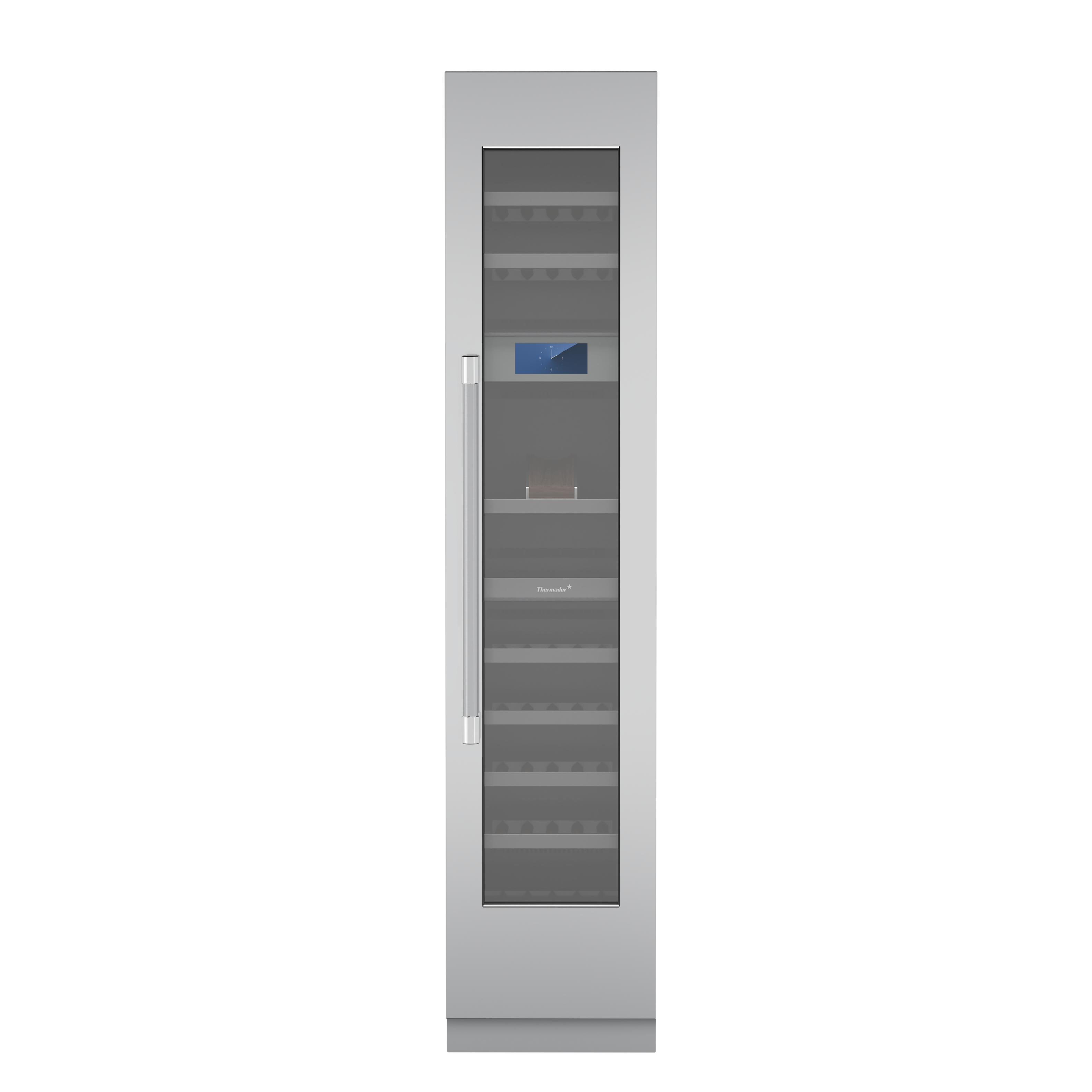 Alt View 1. Thermador - Freedom Collection 65-Bottle 3-Zone Smart Built-in Wine Preservation Column with Presenter - Custom Panel Ready.