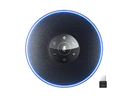 EMEET - OfficeCore M2 Bluetooth Speakerphone, 4-Mic 360° Voice Hunter, Noise Cancellation, Full Duplex, Daisy-Chain 20 - Black