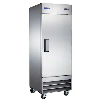 Front. Magic Chef - 29 in. 19 cu. ft. Auto-Cycle Defrost Single Door Reach-In Upright Commercial Freezer in Stainless Steel - Stainless Steel.