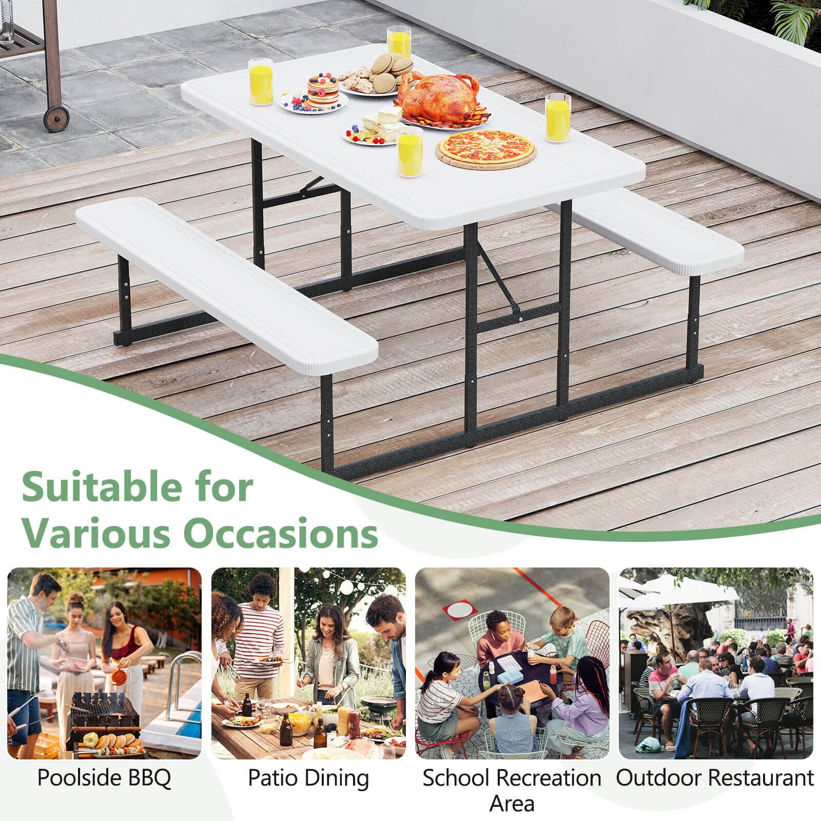Suitable for Various Occasions: Poolside BBQ, Patio Dining, School Recreation, Outdoor Restaurant Area