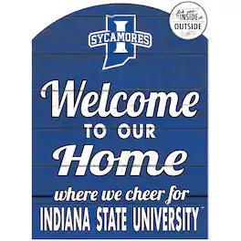 Jardine - Indiana State Sycamores 16'' x 22'' Indoor/Outdoor Marquee Sign - Blue