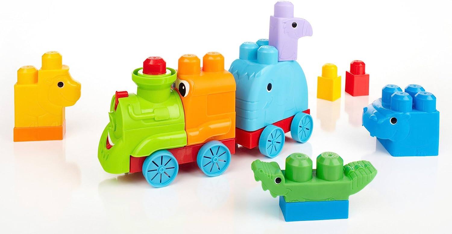 Alt View 3. Mega Brands - Mega Bloks First Builders - Animal Safari Train - Multi.