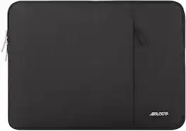 mosiso - 15-16 Inch Laptop Sleeve with Pocket, Polyester Vertical Case for MacBook Pro 16 M5 M4 M3 M2 M1,HP Acer Dell Lenovo ASUS - Black