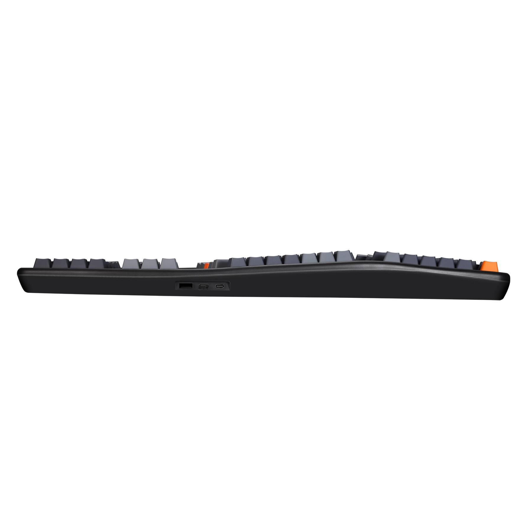 Alt View 8. Adesso - EasyTouch 1500 Wired/Wireless/Bluetooth QMK VIA Mechanical Ergonomic Desktop Keyboard - Black.