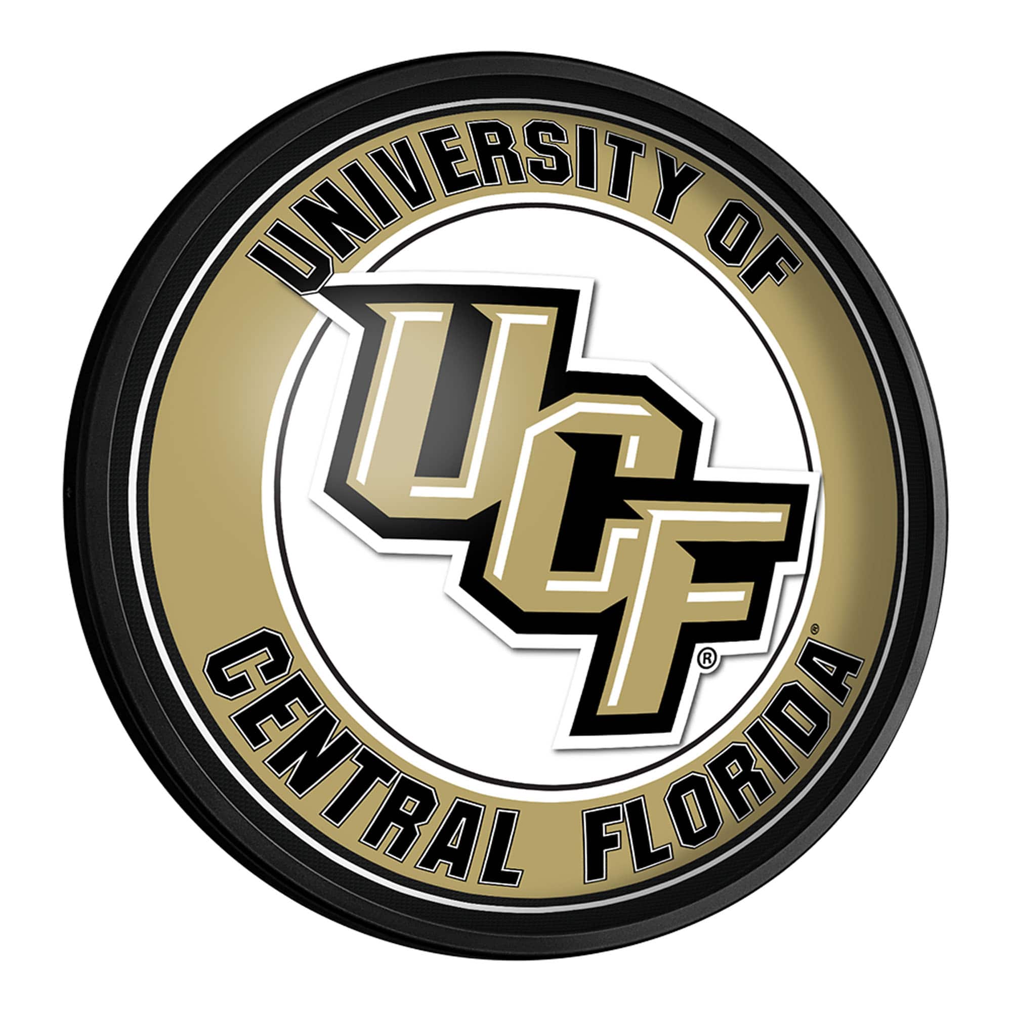 The Fan-Brand - UCF Knights Logo 18'' Round Slimline Illuminated Wall Sign - Multicolor