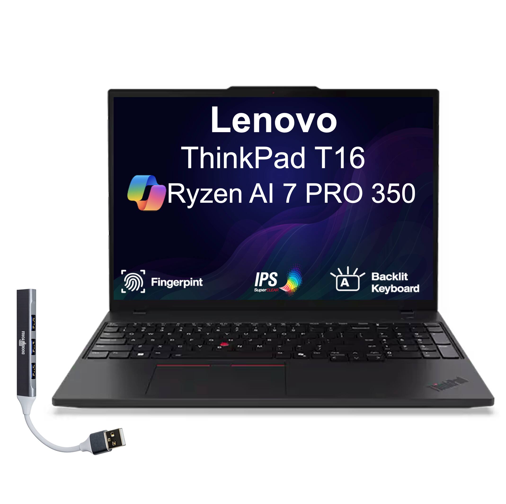 Lenovo ThinkPad T16 Ryzen AI 7 PRO 350 Fingerprint IPS SuperCLEAR Backlit Keyboard