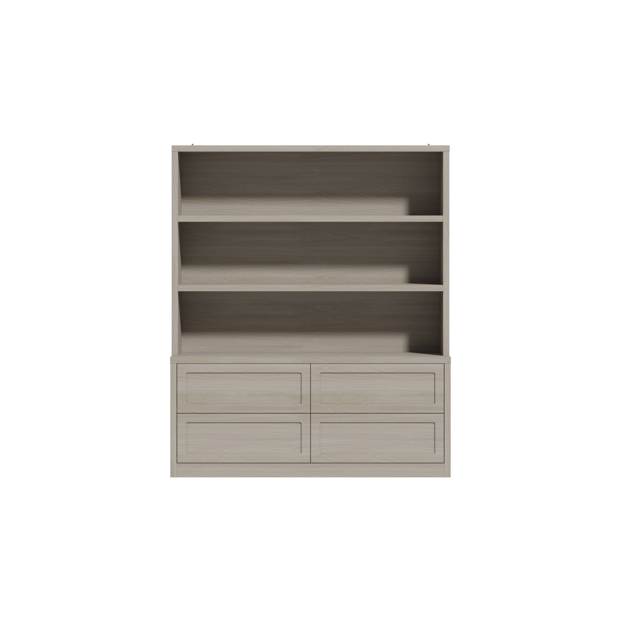 Front. Famapy - Famapy Open - Shelf Display Cabinet with Drawers & Anti - Tip - Gray.