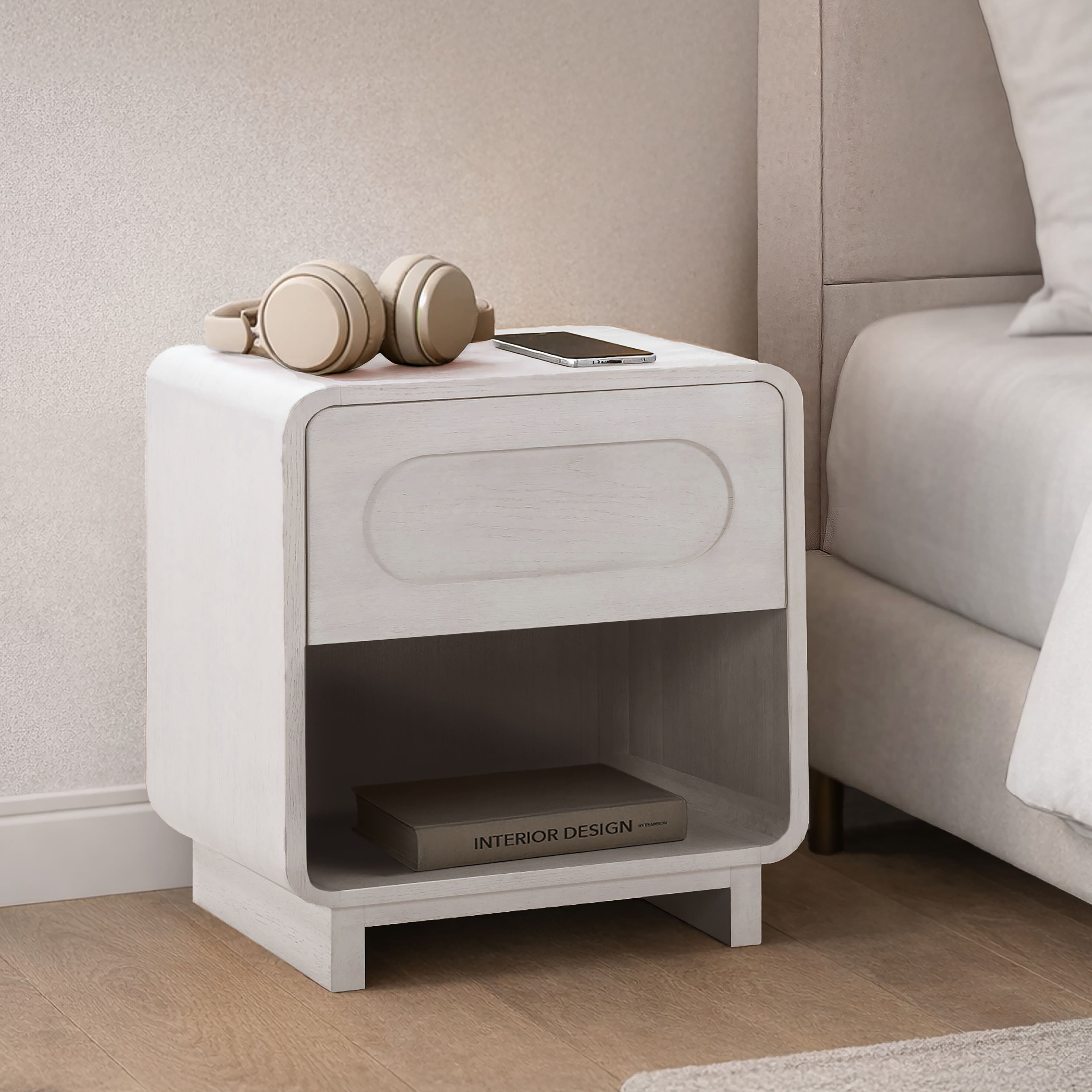 Teamson Home - Tenley 1-Drawer Nightstand - White