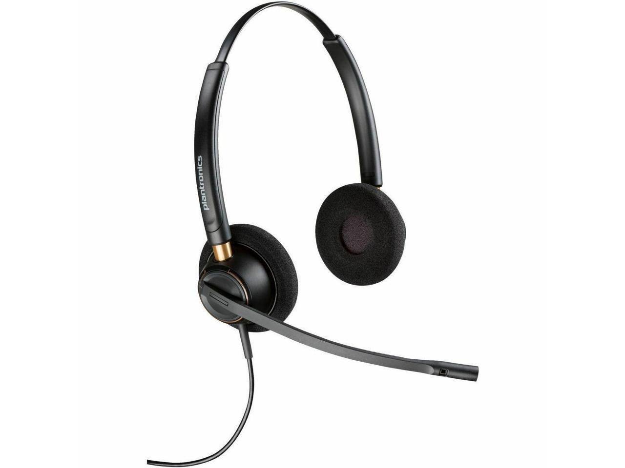 Alt View 1. Poly - Poly EncorePro 520 - Stereo Wired Headset - Noise Cancelling - 3.5mm - Over-the-head - Black.