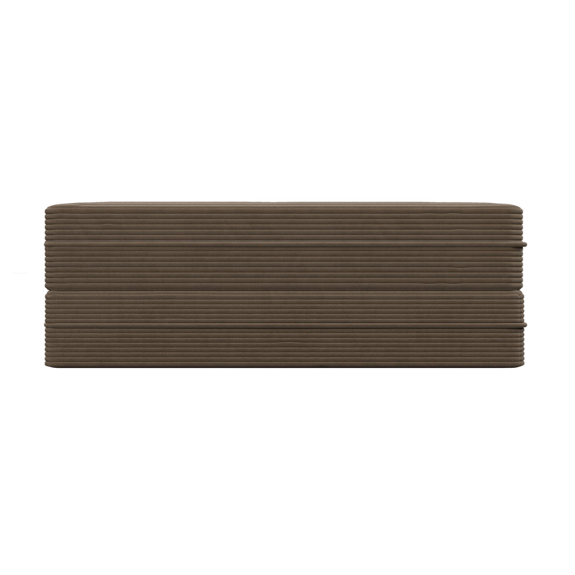 Alt View 7. GOODSILO - Convertible Plush Corduroy Floor Sleeper Sofa with Dual Pillows for Living Room and Guest Use - Coffee.