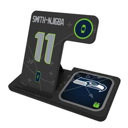 Keyscaper - Jaxon Smith-Njigba Seattle Seahawks Ready 3-in-1 Charging Station - Black