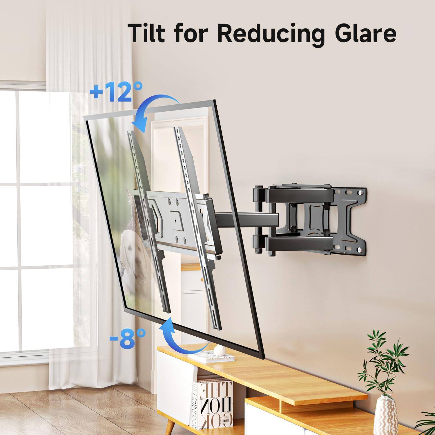 Tilt for Reducing Glare  
+12°  
-8°