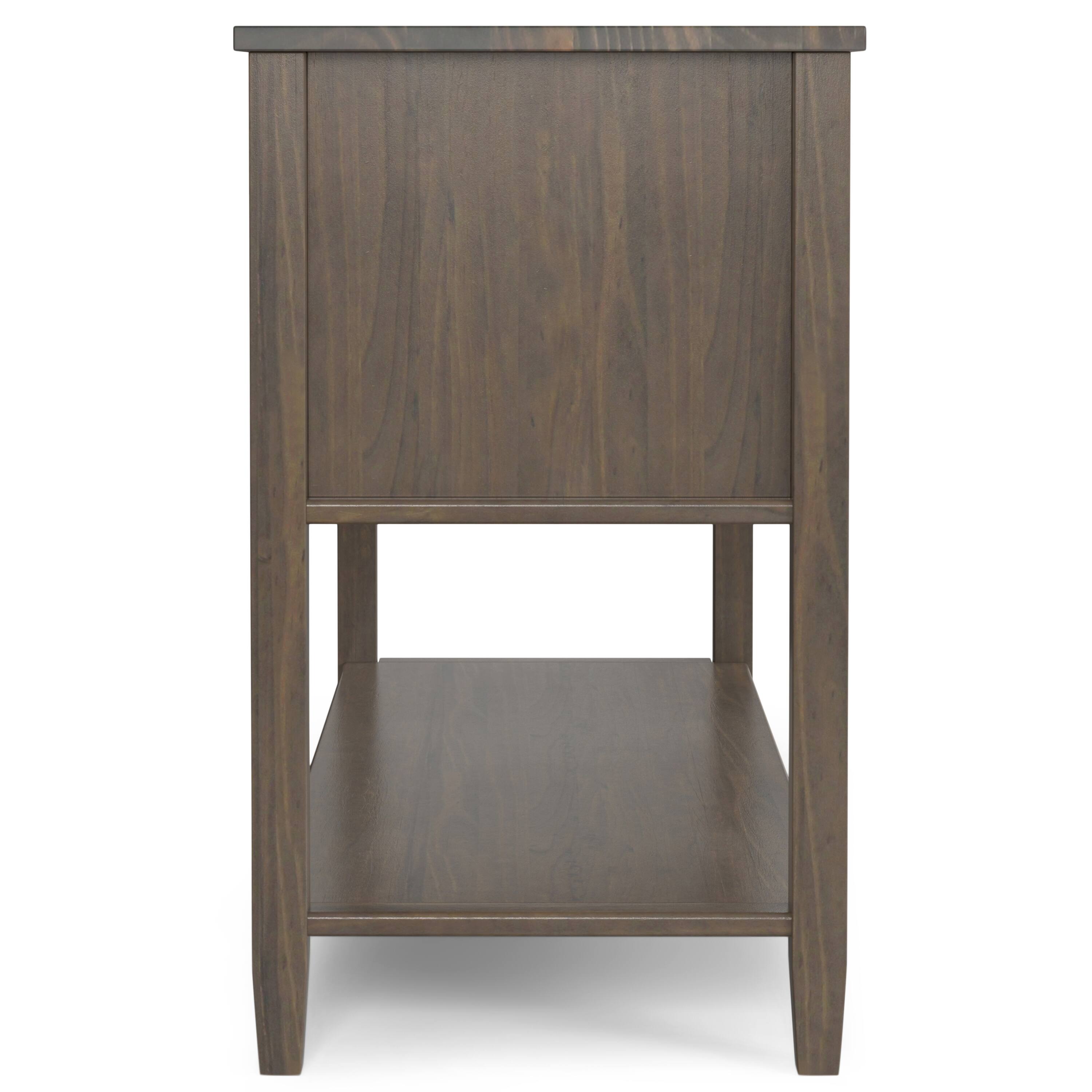 Alt View 4. Simpli Home - Ela SOLID WOOD 48 inch Wide Transitional Console Table in Smoky Brown - Smoky Brown.