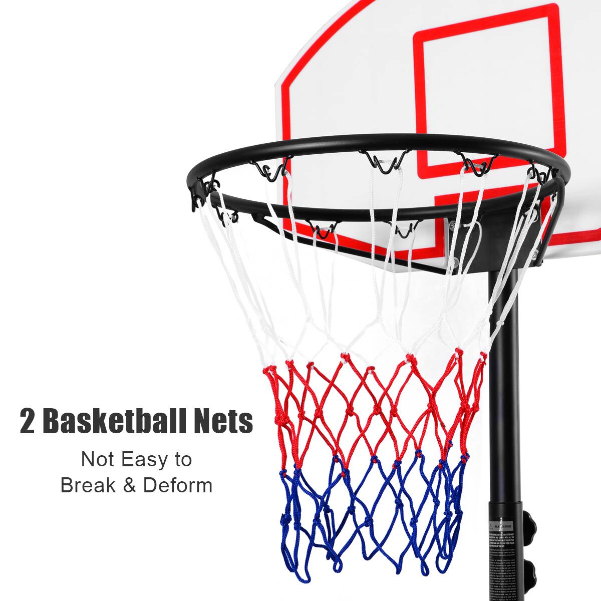 2 Basketball Nets  
Not Easy to Break & Deform