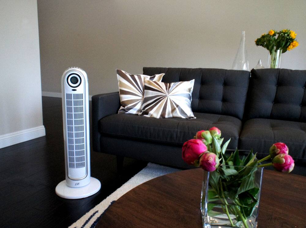 Alt View 1. SPT - Tower Fan with Ionizer.