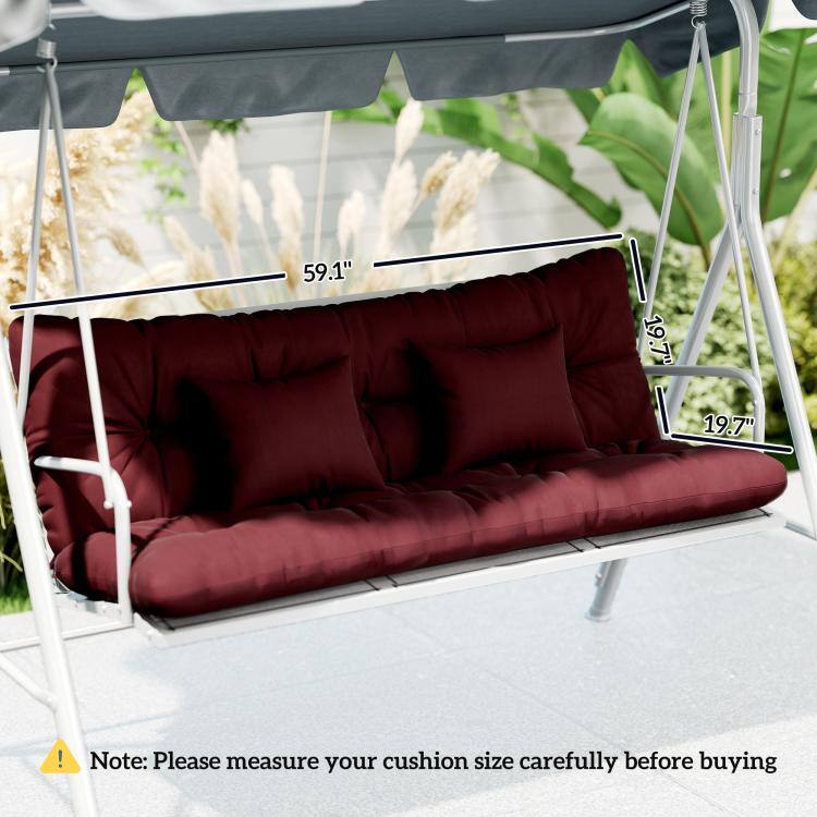 59.1"  
19.7"  
19.7"  

Note: Please measure your cushion size carefully before buying