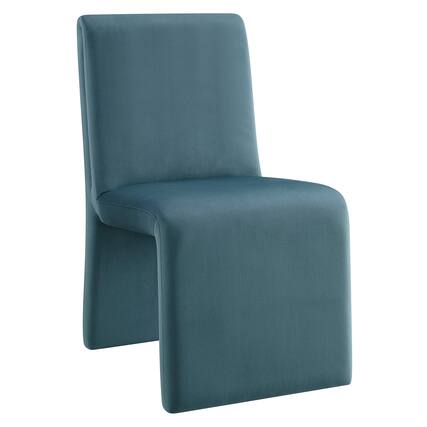 Front. Modway - Emory Upholstered Performance Velvet Dining Side Chair by Modway - Blue.